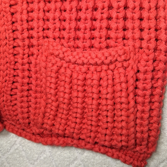 Zara Women's Vibrant Coral Knit Cardigan - Picture 4 of 8